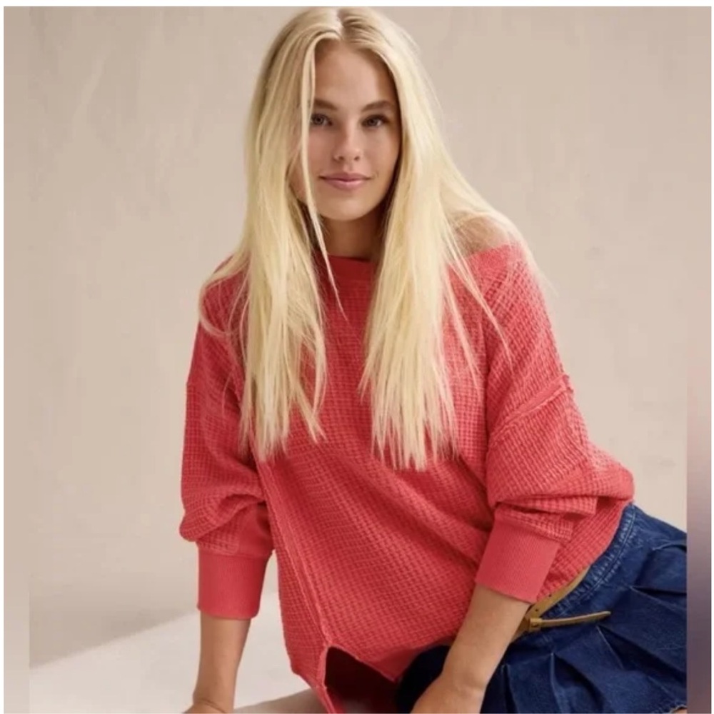 American Eagle Outfitters Waffle Knit Oversized Sweater